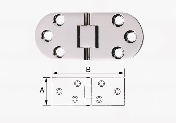 Klapbordshængsel fork 30x71mm