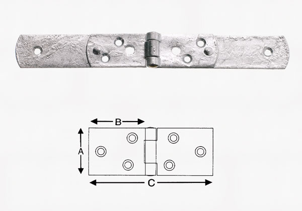 Kælderhængsel fzv 38x302mm 1751
