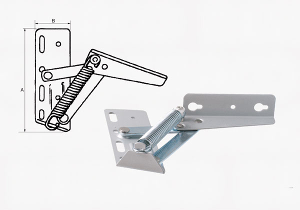 Klapholdersæt m/fjeder, sæt består af 1 højre/1 venstre