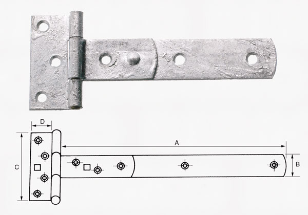T-hængsel fzv 155mm 1761