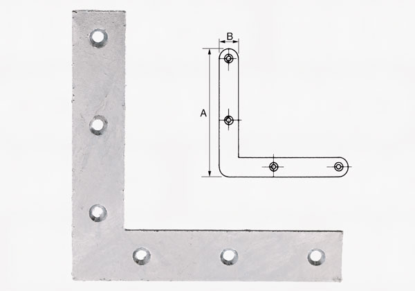 Hjørnebånd fzv 155x30x3mm 21655 