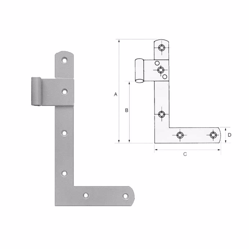 Vinkelhængsel fzv 215x110mm H ned 21523