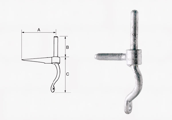 Rumpestabel fzv Ø8 tap m/indboringstap f/Ø8 hul 21535