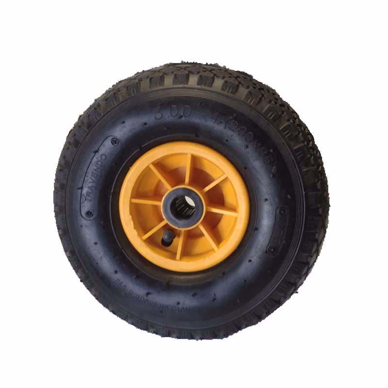 Hjul ER 10/2 luft m/gul plast fælg