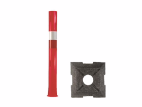  - Afspærringscylinder plast, fluores. m/fod