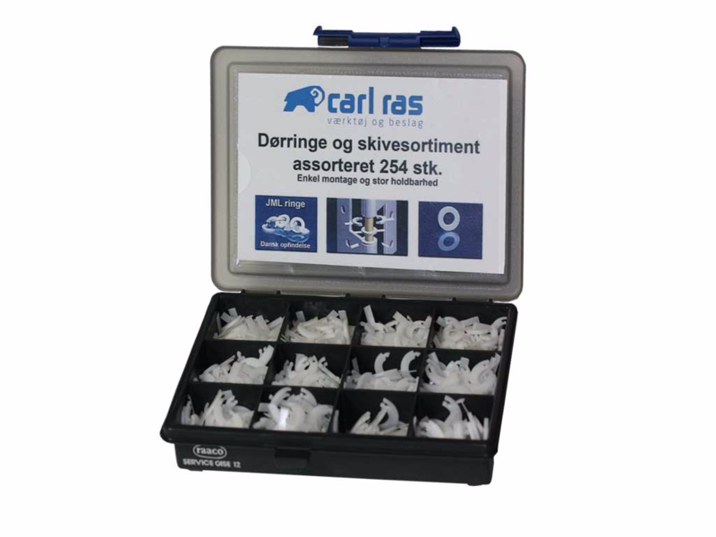 Dørringesortiment selvsmørende 254 stk
