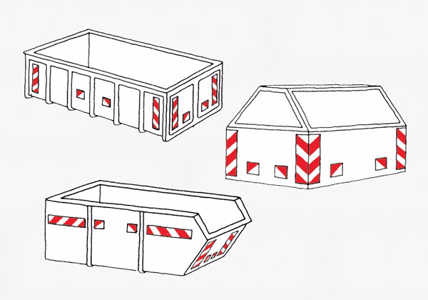 Containerreflekser ass.16 stk