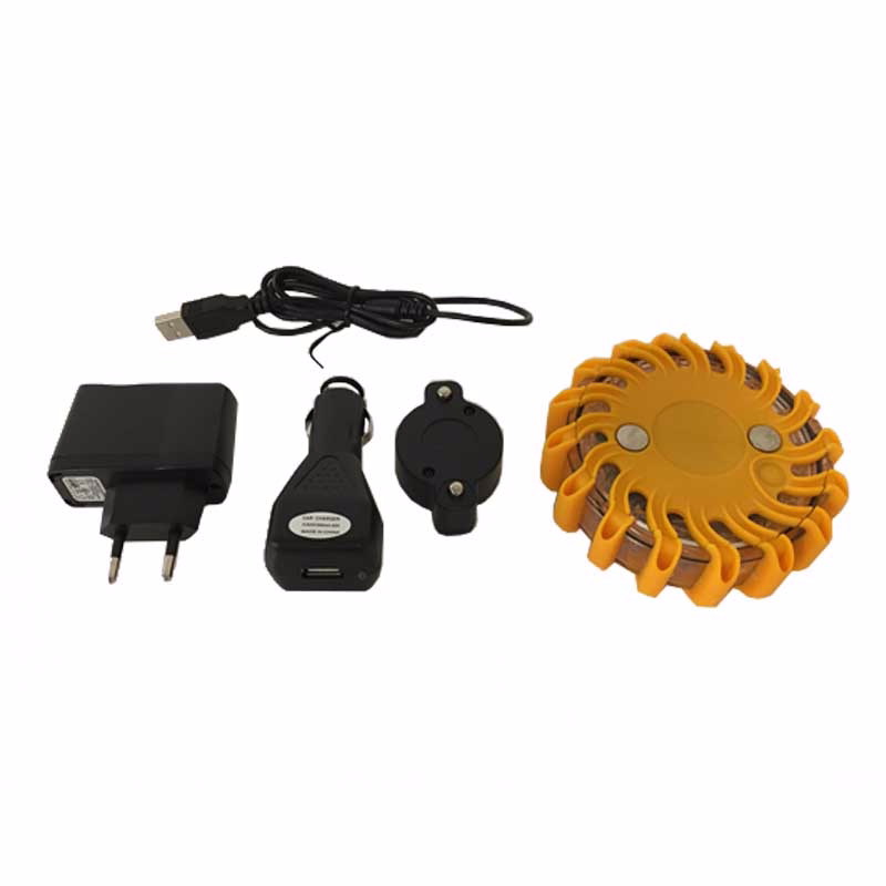 Advarselslys 1 gul m/9 forskellige lysprogrammer