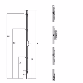 Assa Abloy - Kolvepaskvil 719sn dornmål 25