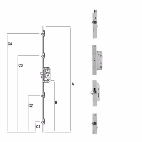 Assa Abloy - Paskvil sektion 1146 1791x25mm D40 C200-928-1741mm