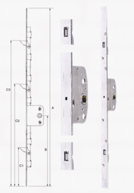 Assa Abloy - Kolvepaskvil 734/739 dornmål 28