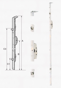 Assa Abloy - Halvdørs paskvil 882/S8207 underdel