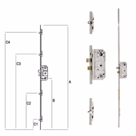 Assa Abloy - Stanglås 2150 med 25mm stolpe