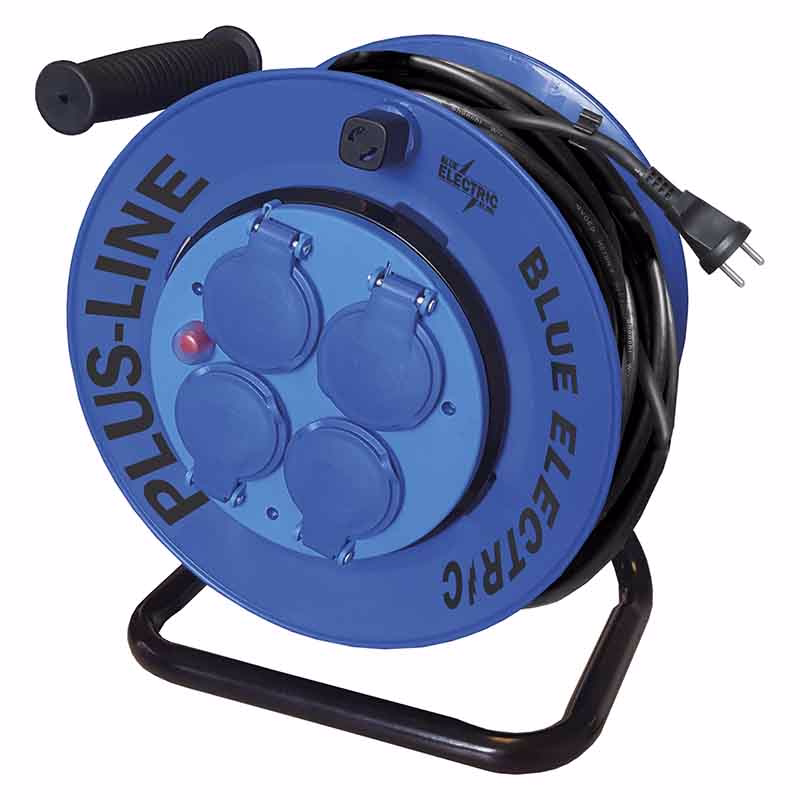 Kabeltromle fast kerne 3x1,5mm² - 40 meter med 4 udtag