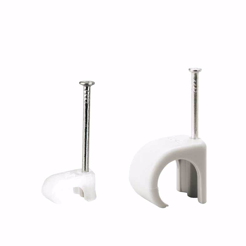 Kabelclips 5-7 rund alm, pk á 100 stk