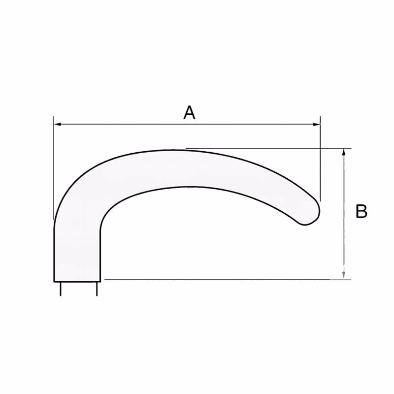 Dørgreb RS Coupe Ø19 klips cc30/38, 40-65 7090.084AB