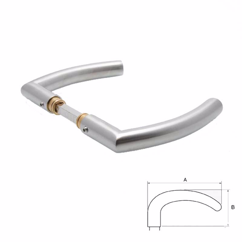 Dørgreb RS F-form buet Ø18 u/roset 40-65 7060.00AB