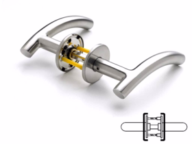 Line 18 - Dørgreb RS T-form Ø18mm m/cover