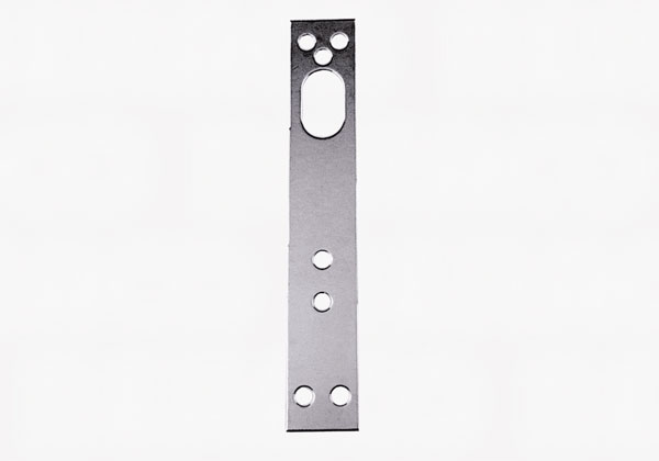 Underlagsskilt krom 200x32x4mm cyl u/grebshul 802103