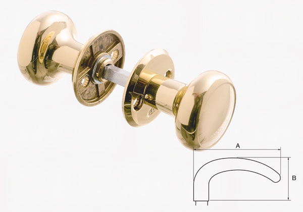 Knopdørgreb mess 167 Ø50 cc30, 40-65 M5