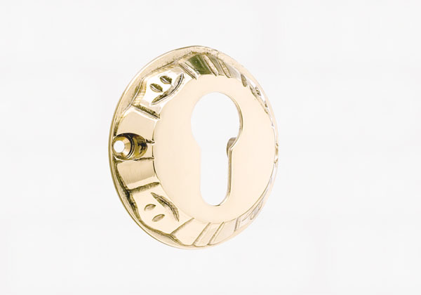 Cyl/cyl Euro mess antik lak Ø55x11mm cc38mm m/træskr 1472GR