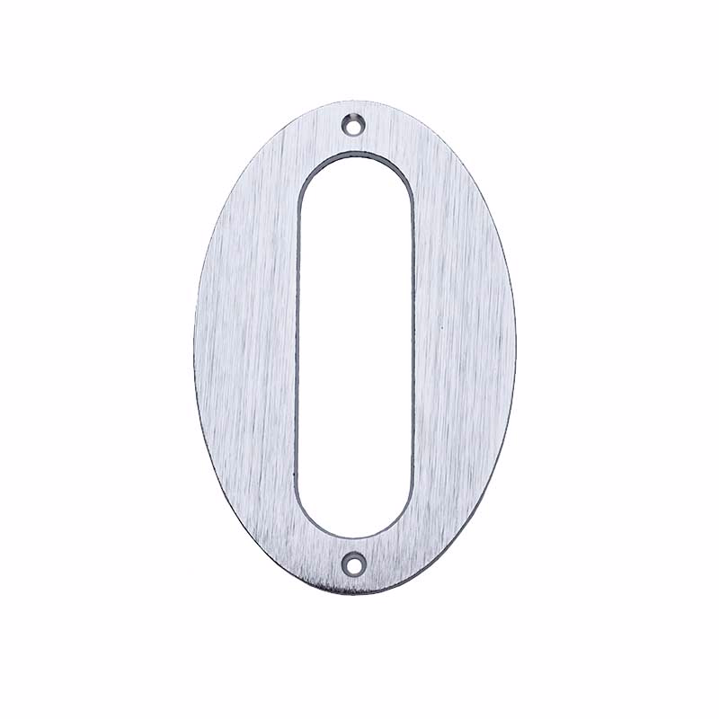 Husnummer 572 børstet krom 140 mm, nr. 0