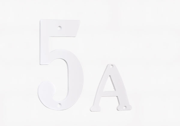 Husnummer 140mm hvid        5