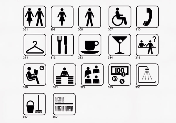 Pictogram toilet damer/herrer 120x120mm