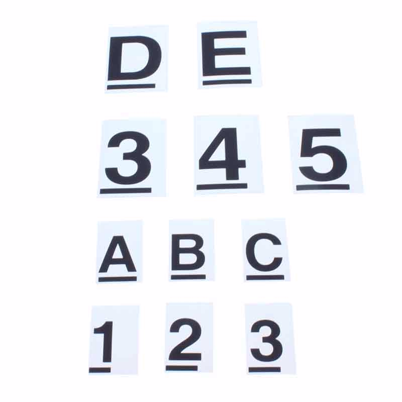 Tal 1  30mm, sort selvklæb