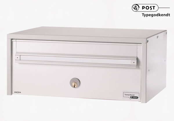 Postkasse 700 1-sektion hvid RAL9016, 1 rum u/lås