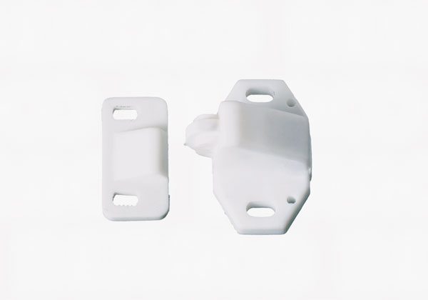 Rullelås plast hvid 35x21mm á 4 stk