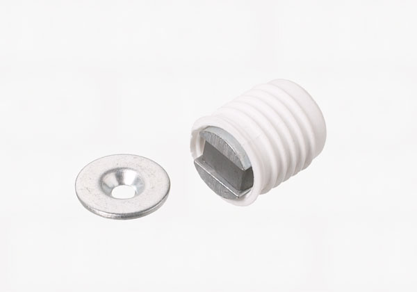 Skabsmagnetlås hvid 4kg Ø13,6mm á 4 stk