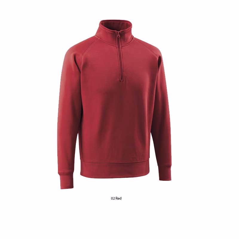 Sweatshirt m/lynlås Nantes Rød Str. XS