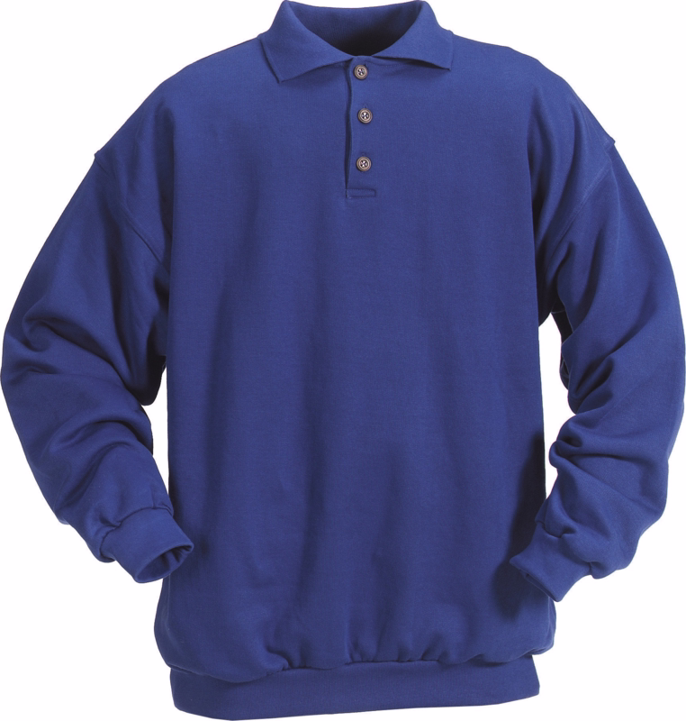 Polosweatshirt 00785 kobolt, str. XL