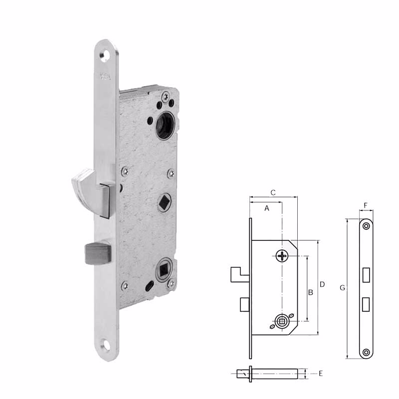 Låsekasse Connect 710-35 fzb falle/hagerigel H
