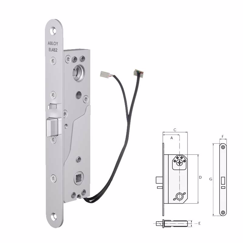 Magnetlås EL482 d35 enkelt falle H/V 12-24V m/EA307