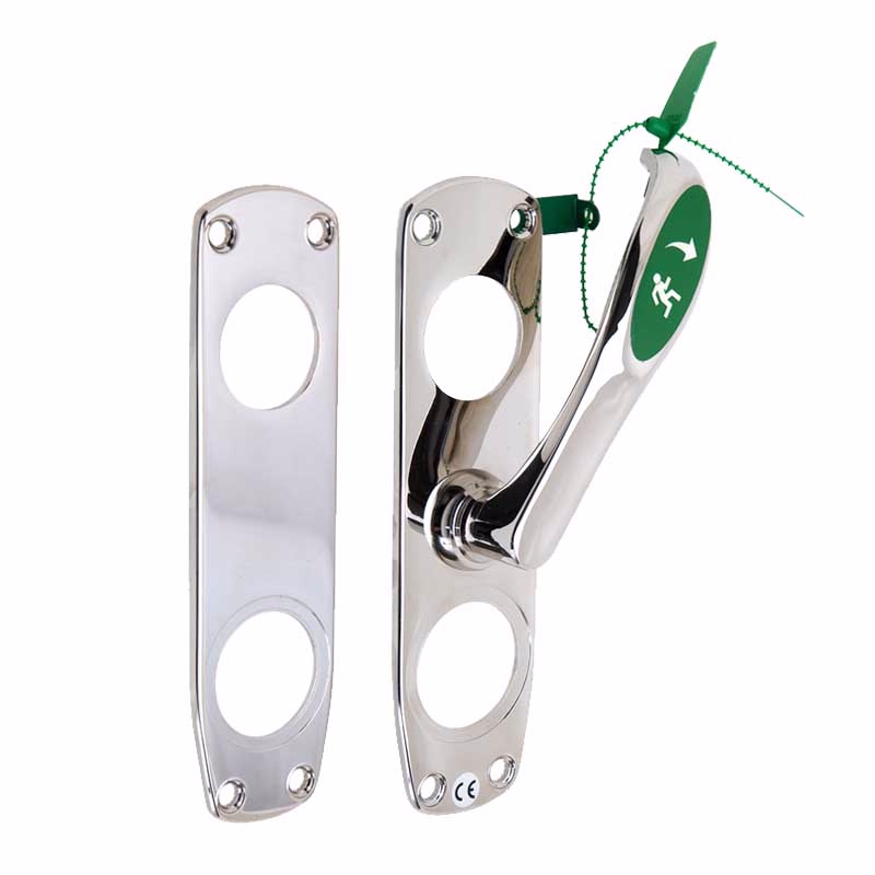 Nødudgangsbeslag 179A m/greb matkrom venstre t/42-90mm dør