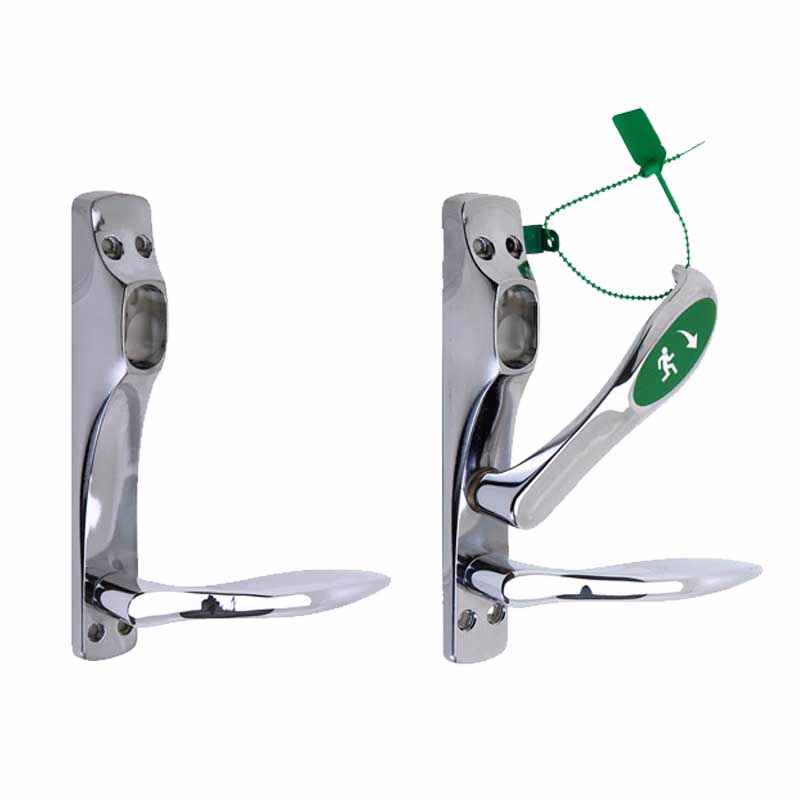 Nødudgangsbeslag smal 179A-S4DC m/greb+nødgreb matkrom