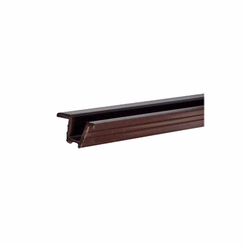 Skydedørsskinne pvc brun, KG22, á 3 mtr