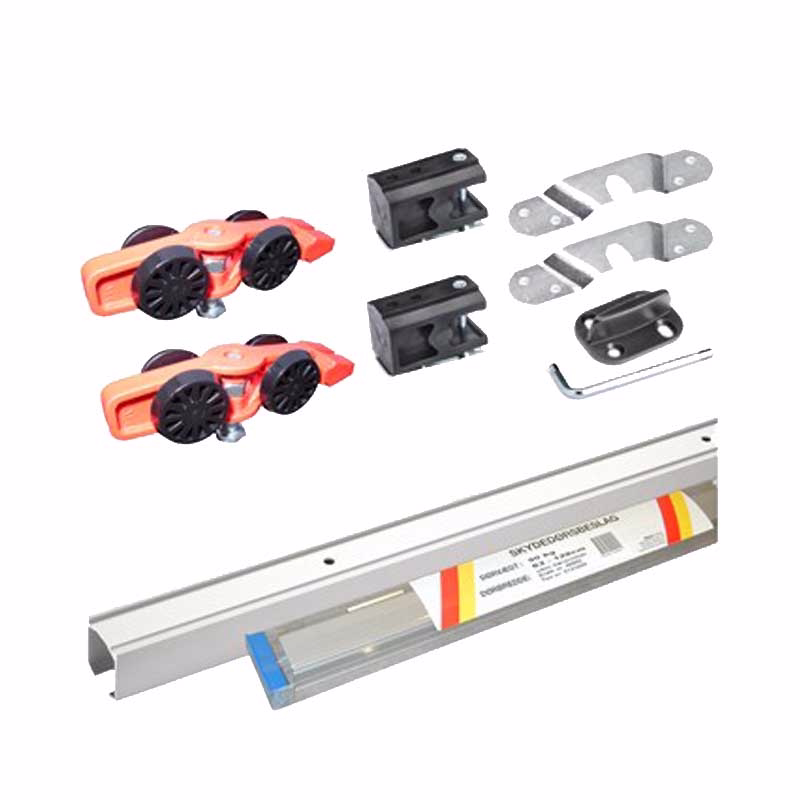 Skydedørsbeslag 60-120cm komplet sæt, max 60 kg