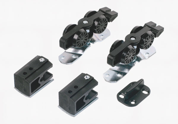 Skydedørsbeslagsæt komplet, max 60 kg