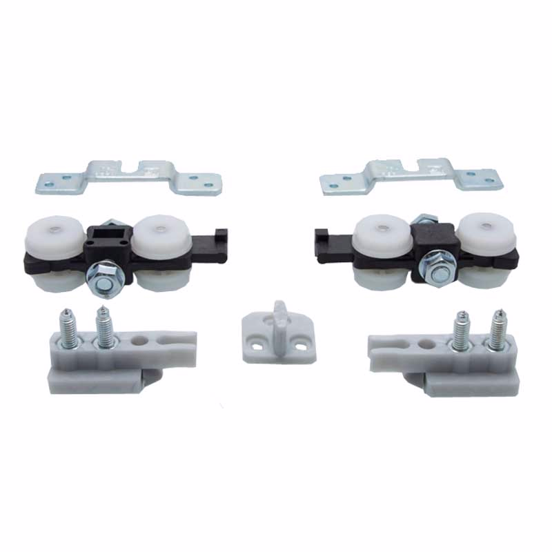 Beslagsæt t/skydedør 50KG Komplet Std. u/vinkler