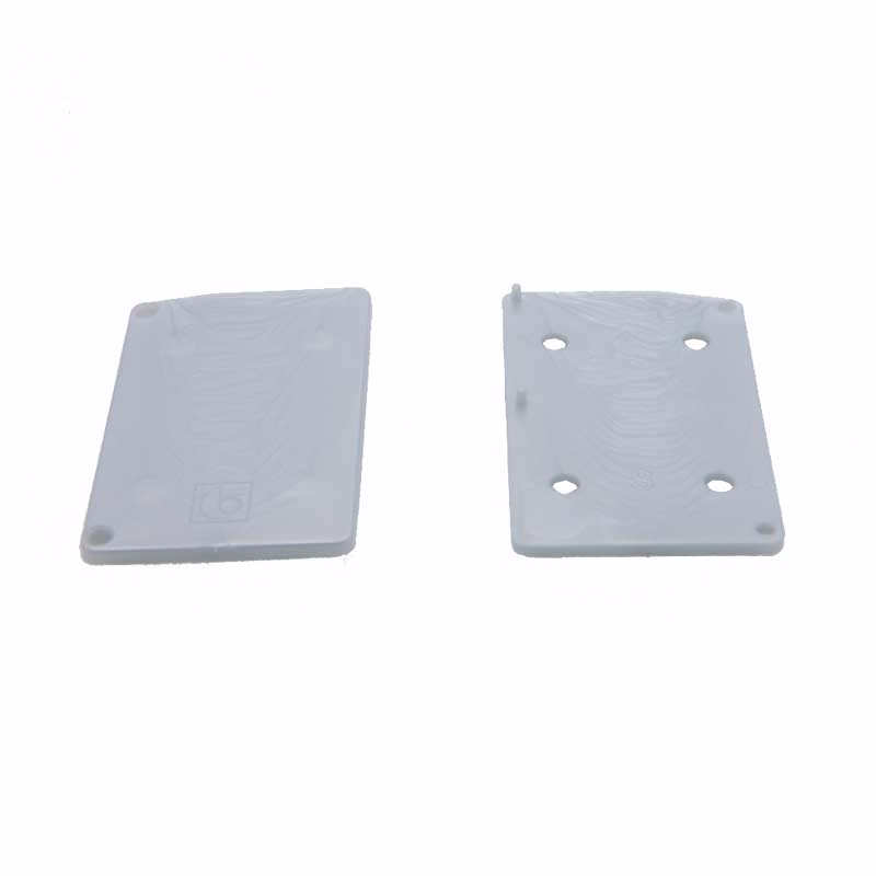 Endekapper sølv t/dækskinne 68mm med skydeskinne 1280