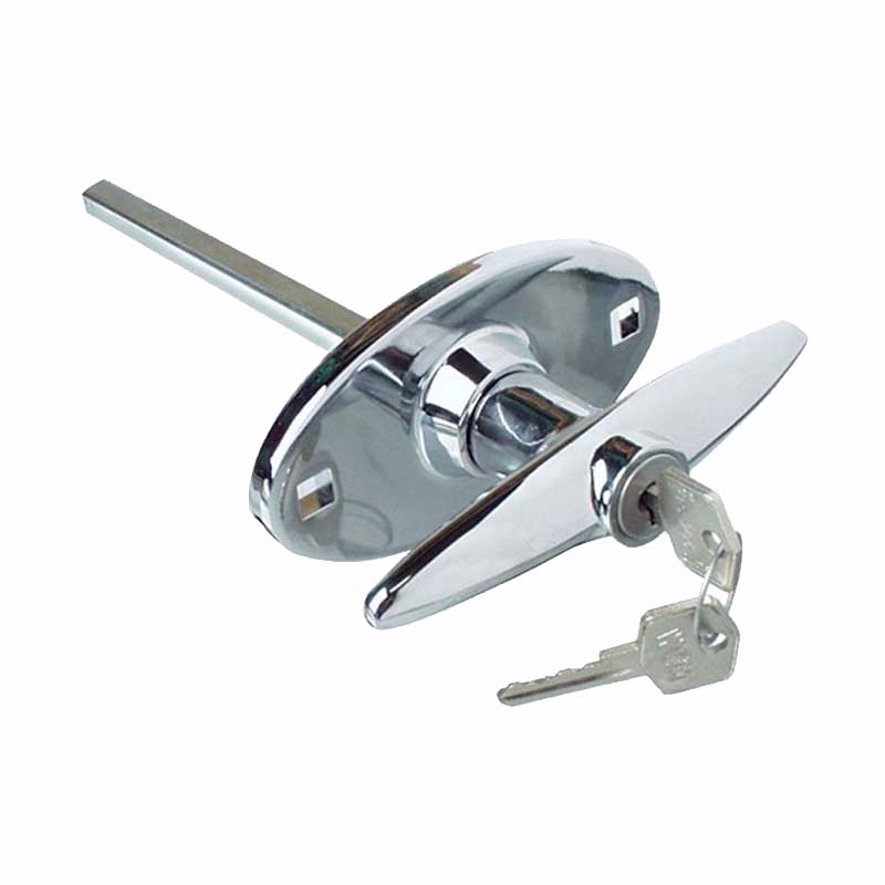 Garageportgreb krom m/lås 9140