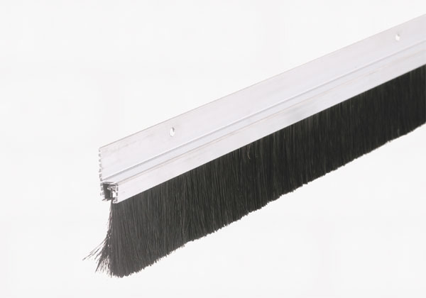 Tætningsliste, ubehandlet alu, børster, IBS 50, á 1 mtr