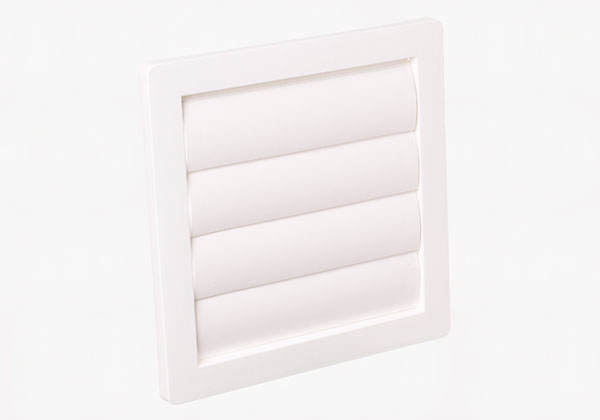 Lamelventil hvid 150x150mm
