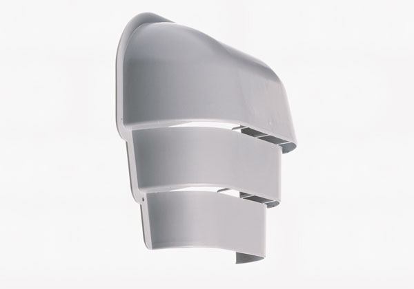 Stormskærm grå plast 280x210