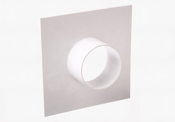 Murflange hvid ø102mm