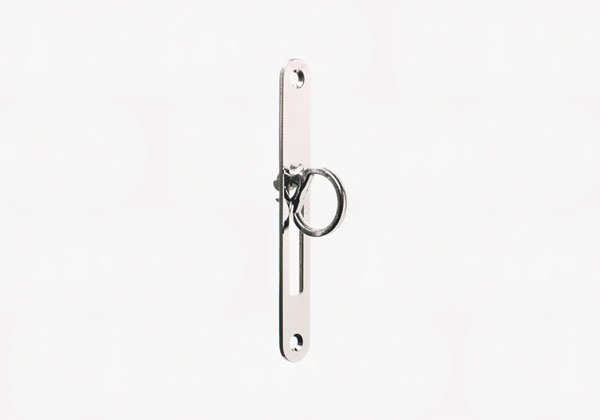 Skydedørsring 20x150mm forniklet