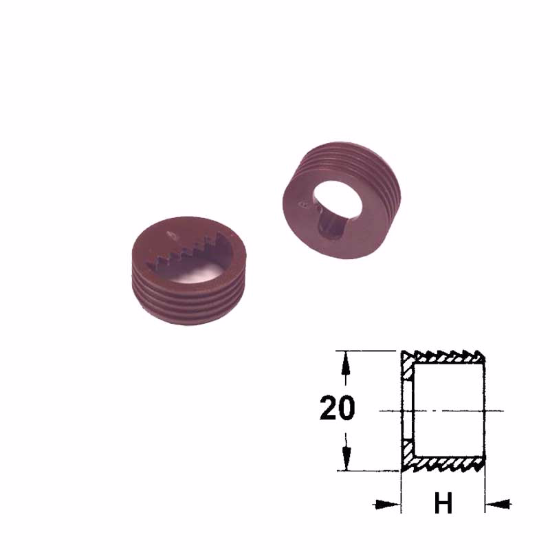 Ophængsbeslag ø20mm brun á 20 stk